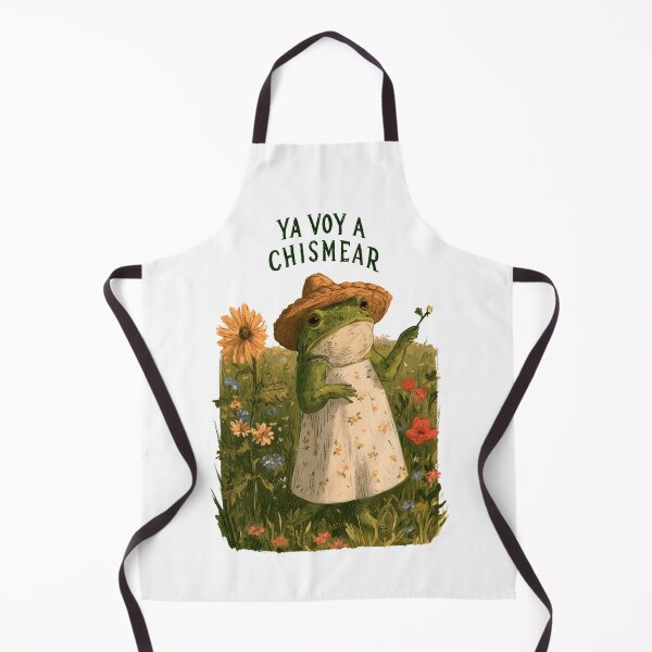Item preview, Ya Voy a Chismear Funny Gossiping Frog Cottagecore Style designed and sold by DyzioSupply.