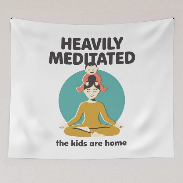 Item preview, Heavily Meditated Mom: Funny Meditation Mid-Century Art designed and sold by Osmose-Studio.