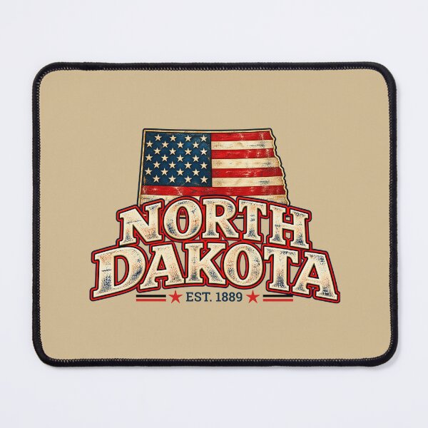Item preview, North Dakota Vintage American Flag – Est. 1889 designed and sold by HO•Designs.