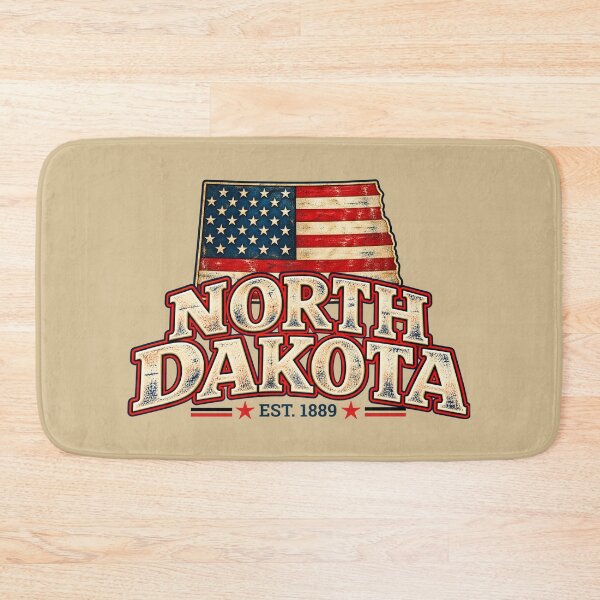 Item preview, North Dakota Vintage American Flag – Est. 1889 designed and sold by HO•Designs.