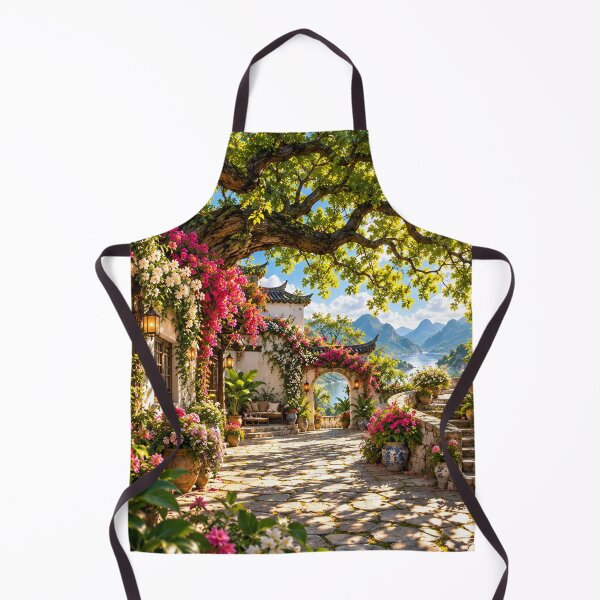 Item preview, Chinese Courtyard Garden Flowering Tree Mountain Lake Wall Art designed and sold by IRON SIREN.