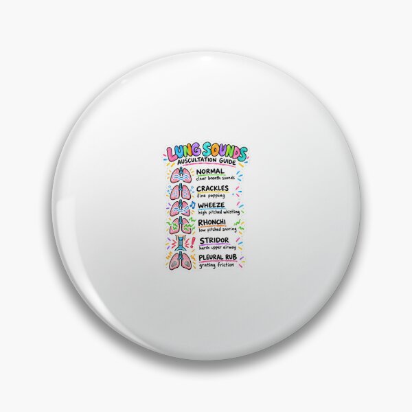 Item preview, Lung Sounds Drawn Study Aid Nursing Student Sticker designed and sold by isokinetic.