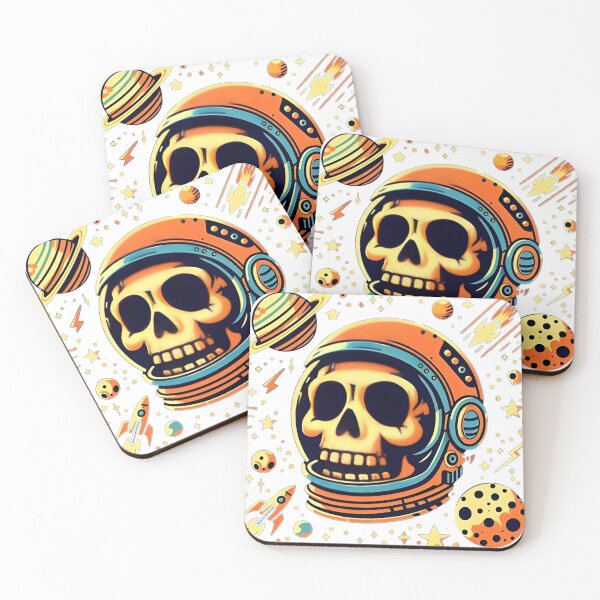 Item preview, Orange Space Astronaut Skull designed and sold by StickyGuys.