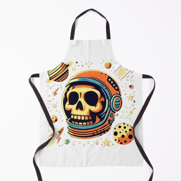 Item preview, Orange Space Astronaut Skull designed and sold by StickyGuys.
