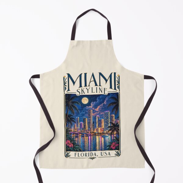 Item preview, Miami Skyline, Florida, USA [Vintage Illustration] designed and sold by elektronen.
