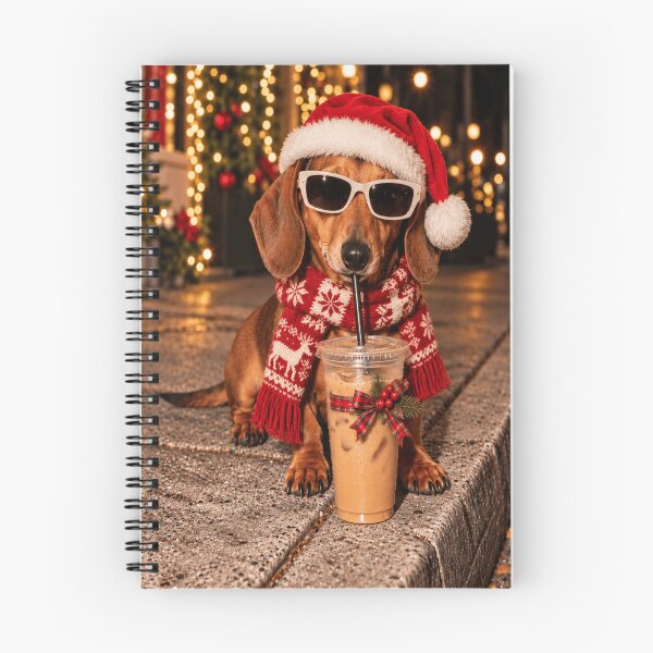 Artikelvorschau, Weihnachtlicher Dackel, Eiskaffee, lustiger Hund, Feiertag entworfen und verkauft von Morescitaf.