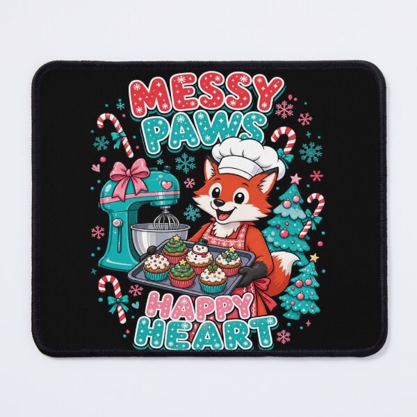 Item preview, Messy Paws Happy Heart Fox Baker designed and sold by Design Vibras.