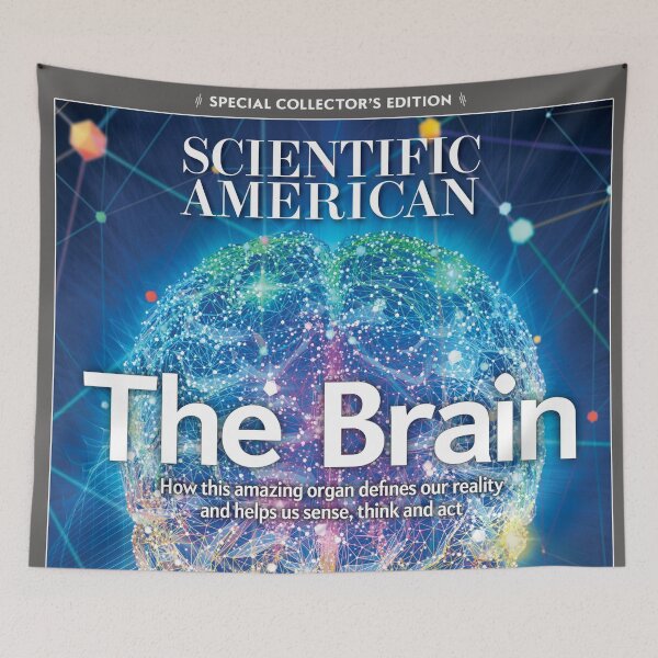 Item preview, Scientific American Magazine Cover Fan Art Original Custom Vintage Science Physics Biology Poster Wall Art Tee Design designed and sold by Cool Robot Bro..