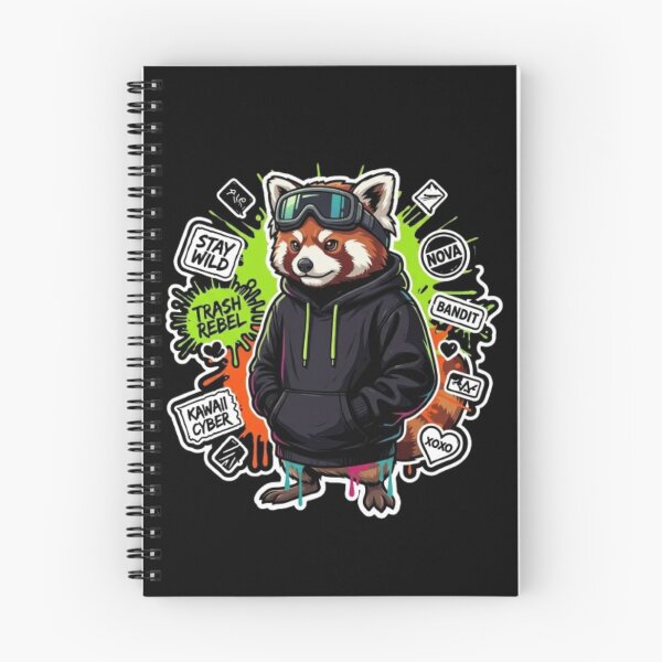 Item preview, Kawaii Cyber Red Panda Streetwear Urban art designed and sold by PoleksGraphics.