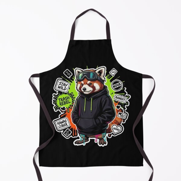 Item preview, Kawaii Cyber Red Panda Streetwear Urban art designed and sold by PoleksGraphics.