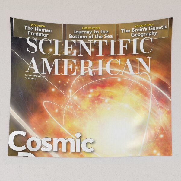 Item preview, Scientific American Magazine Cover Fan Art Original Custom Vintage Science Physics Biology Poster Wall Art Tee Design designed and sold by Cool Robot Bro..