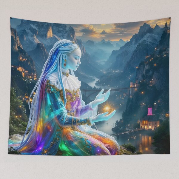 Item preview, Stargazing at dusk in Neon Canyon (first version) designed and sold by KunstGeist.