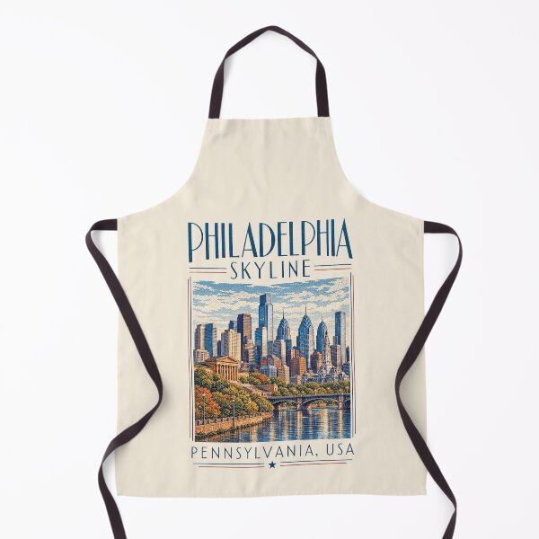 Item preview, Philadelphia Skyline, Pennsylvania, USA [Vintage Illustration] designed and sold by elektronen.