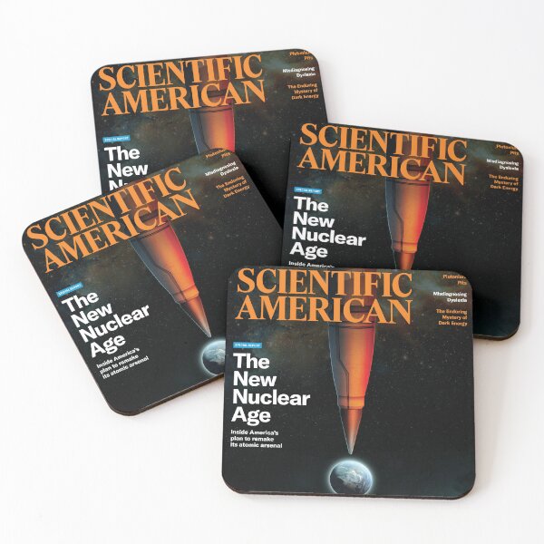 Item preview, Scientific American Magazine Cover Fan Art Original Custom Vintage Science Physics Biology Poster Wall Art Tee Design designed and sold by Cool Robot Bro..