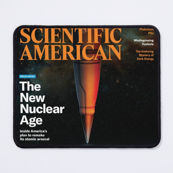 Item preview, Scientific American Magazine Cover Fan Art Original Custom Vintage Science Physics Biology Poster Wall Art Tee Design designed and sold by Cool Robot Bro..