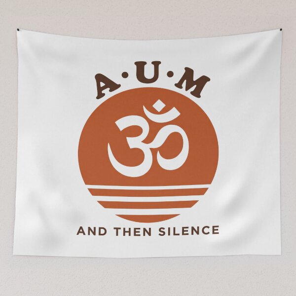Item preview, Om Symbol Retro 70s Sunset: Aum, and Then Silence designed and sold by Osmose-Studio.