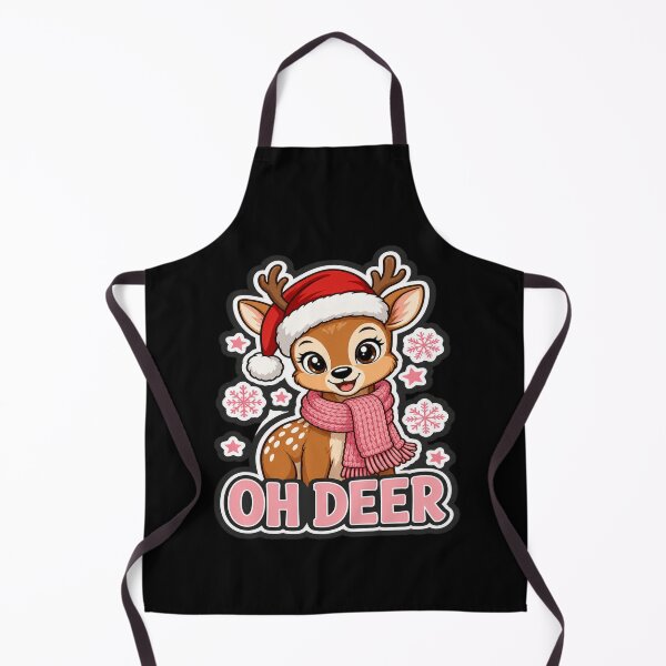 Item preview, Oh Deer Cute Christmas Fawn Pink Bow designed and sold by Design Vibras.