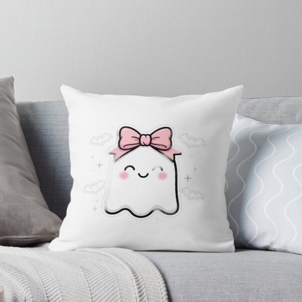 Item preview, Coquette Ghost With Pink Bow | Cute Halloween Sticker designed and sold by Neshmi.
