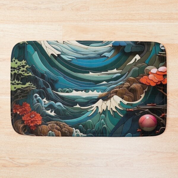 Item preview, Japanese Paper Cut Landscape – Layered Mountain Sunset Art designed and sold by frantuliuss.