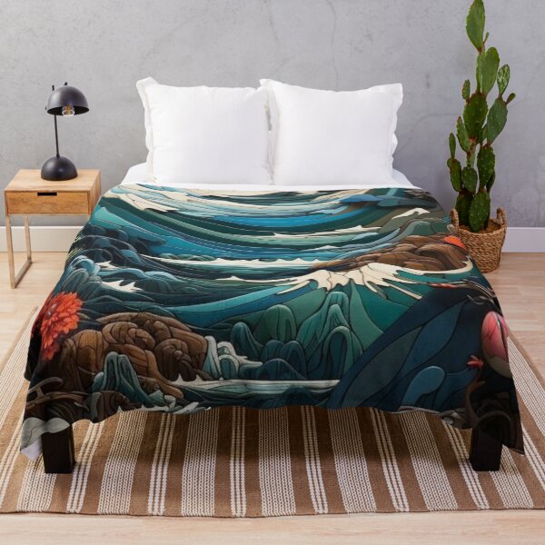 Item preview, Japanese Paper Cut Landscape – Layered Mountain Sunset Art designed and sold by frantuliuss.