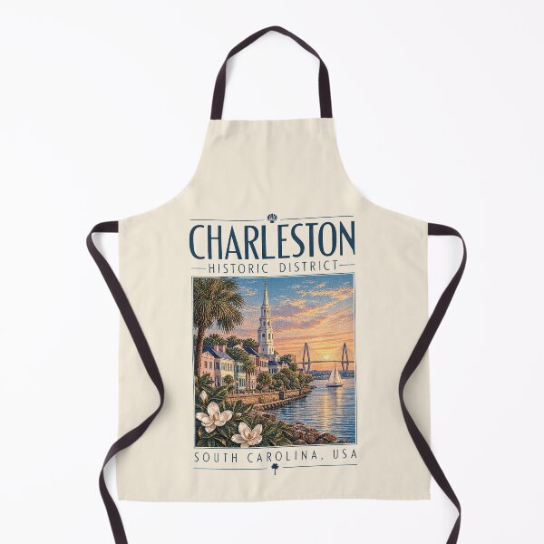 Item preview, Charleston Historic District, Charleston, USA [Vintage Illustration] designed and sold by elektronen.