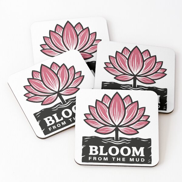 Item preview, Lotus Flower Linocut, Pink Bloom Rising From the Mud designed and sold by Osmose-Studio.