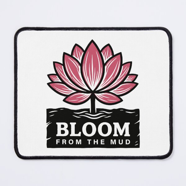 Item preview, Lotus Flower Linocut, Pink Bloom Rising From the Mud designed and sold by Osmose-Studio.