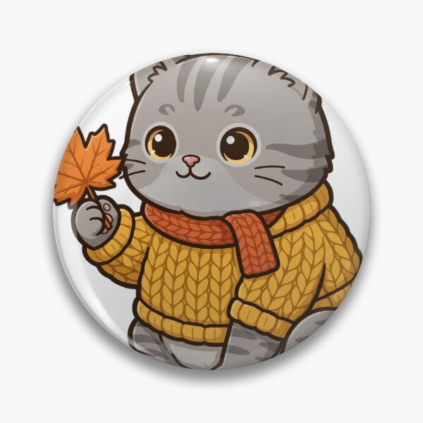 Item preview, Cozy Autumn Sweater Cat | Cute Fall Kitten Sticker designed and sold by Neshmi.