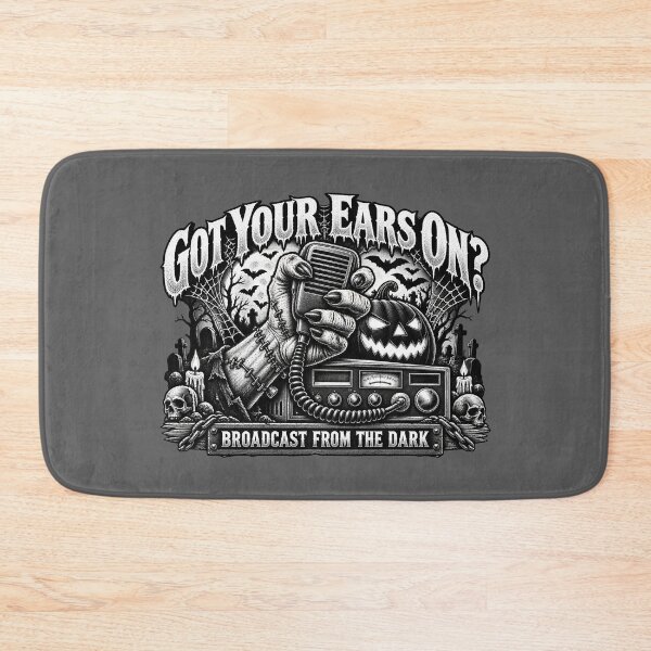 Item preview, Got Your Ears On Broadcast From The Dark - Black and White Monster CB Radio Art designed and sold by NomadForge.