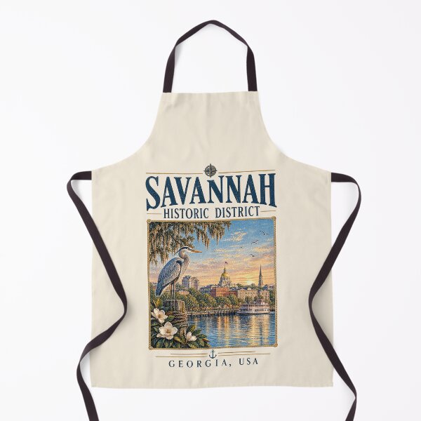 Item preview, Savannah Historic District, Savannah, USA [Vintage Illustration] designed and sold by elektronen.
