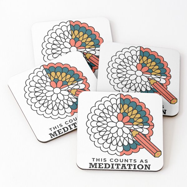 Item preview, Mandala Coloring Humor: This Counts as Meditation designed and sold by Osmose-Studio.