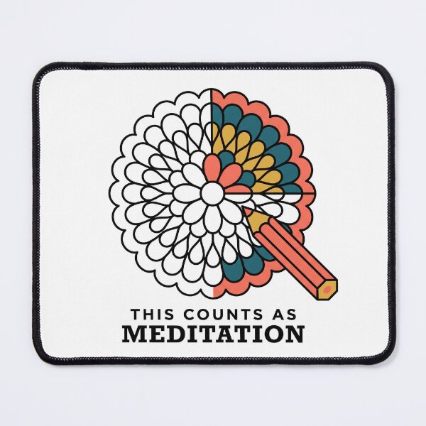 Item preview, Mandala Coloring Humor: This Counts as Meditation designed and sold by Osmose-Studio.