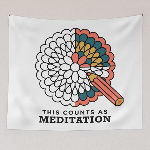 Item preview, Mandala Coloring Humor: This Counts as Meditation designed and sold by Osmose-Studio.