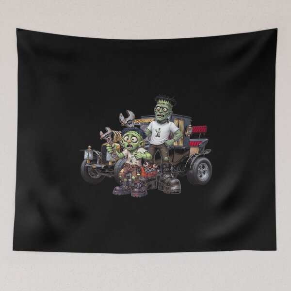 Item preview, Monster Mechanic Frank & Frank Jr. – Monstermobile designed and sold by Classic Chaos Creations.