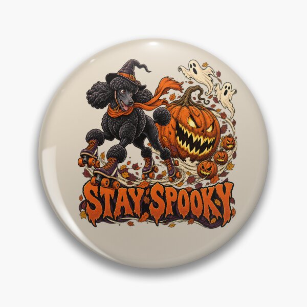 Item preview, Stay Spooky Roller Skating Witch Poodle Dog designed and sold by MythicCotton.