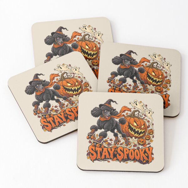 Item preview, Stay Spooky Roller Skating Witch Poodle Dog designed and sold by MythicCotton.