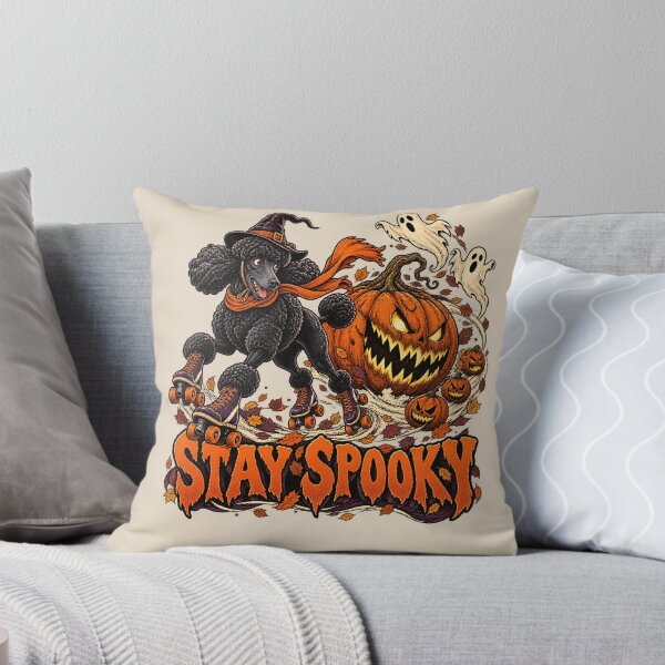 Item preview, Stay Spooky Roller Skating Witch Poodle Dog designed and sold by MythicCotton.