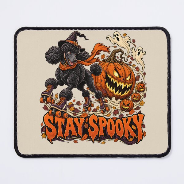 Item preview, Stay Spooky Roller Skating Witch Poodle Dog designed and sold by MythicCotton.