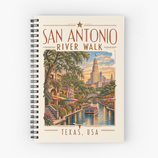 Item preview, San Antonio River Walk, Texas, USA [Vintage Illustration] designed and sold by elektronen.