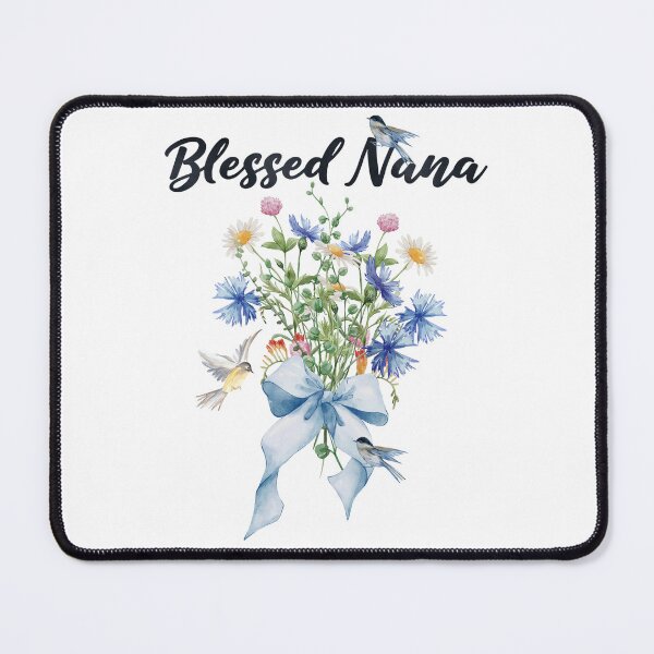 Item preview, Blessed Nana with Wildflower Bouquet with Bow & Birds designed and sold by JeweledDesigns.