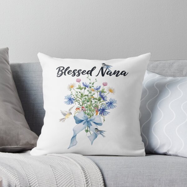 Item preview, Blessed Nana with Wildflower Bouquet with Bow & Birds designed and sold by JeweledDesigns.