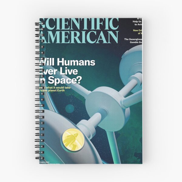 Item preview, Scientific American Magazine Cover Fan Art Original Custom Vintage Science Physics Biology Poster Wall Art Tee Design designed and sold by Cool Robot Bro..