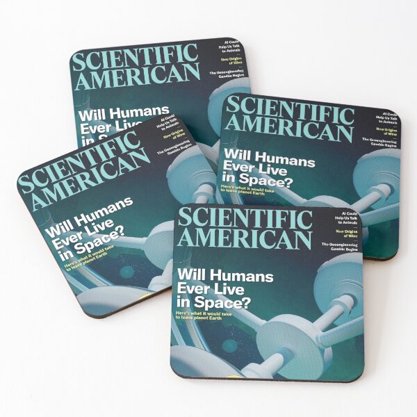 Item preview, Scientific American Magazine Cover Fan Art Original Custom Vintage Science Physics Biology Poster Wall Art Tee Design designed and sold by Cool Robot Bro..