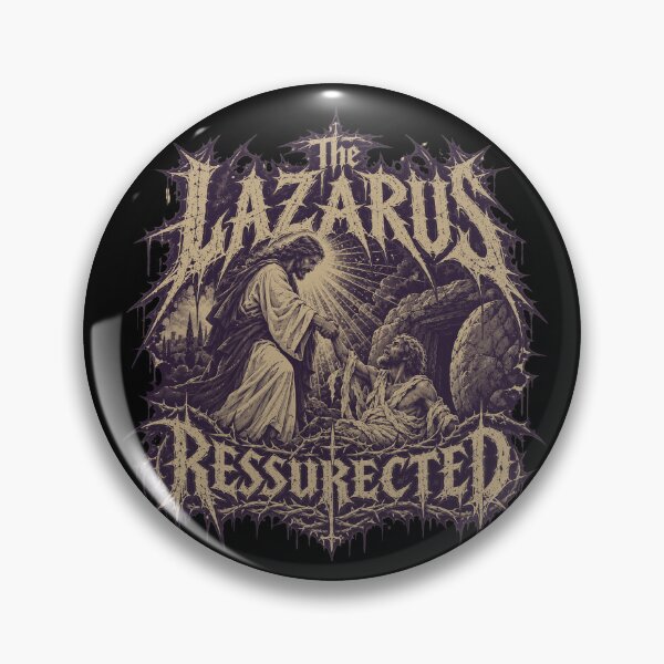 Item preview, The LAZARUS RESSURECTED - Brutal Jesus Death Metal Art designed and sold by Neurospicy Trolls.