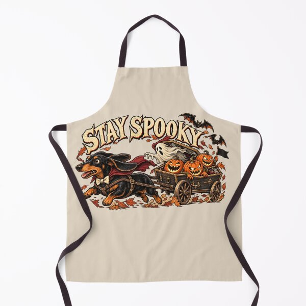Item preview, Stay Spooky Vampire Dachshund Pulling Halloween Wagon designed and sold by MythicCotton.