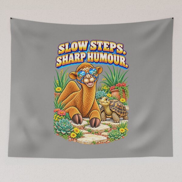 Item preview, Slow Steps. Sharp Humour – Funny Camel T-Shirt Animal Graphic Camel T-Shirt designed and sold by Camel & Quirk.