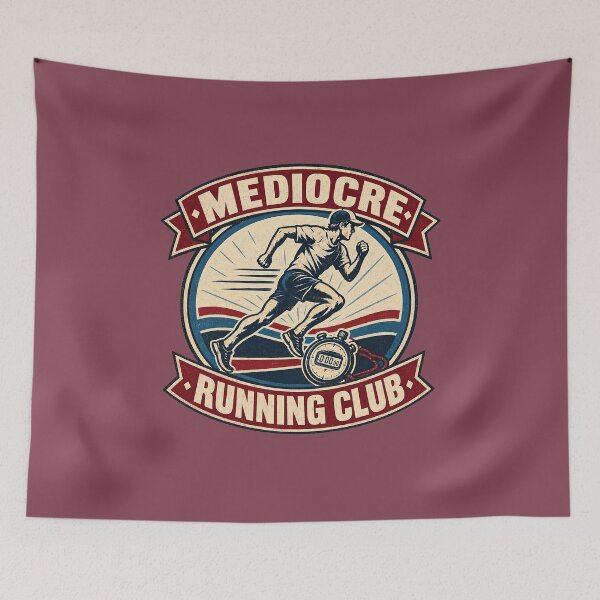 Item preview, Mediocre Running Club – Retro Runner & Stopwatch. designed and sold by Endless7Art.