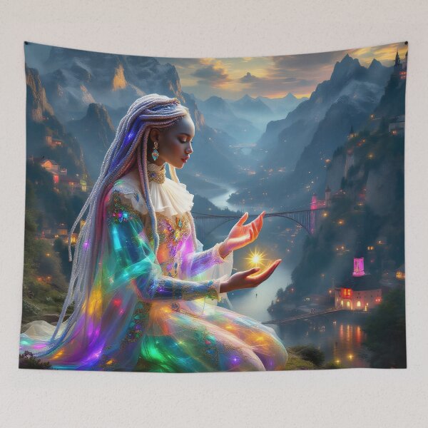 Item preview, Stargazing at dusk in Neon Canyon (second version) designed and sold by KunstGeist.