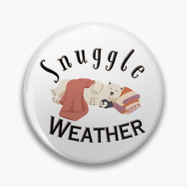 Item preview, Cute Cozy Polar Bear and Penguin Snuggle Weather | Dark Ink Edition designed and sold by SunandShade.