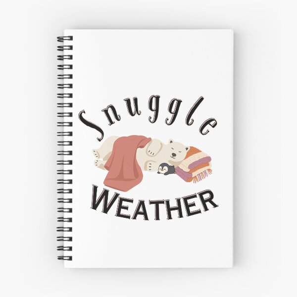 Item preview, Cute Cozy Polar Bear and Penguin Snuggle Weather | Dark Ink Edition designed and sold by SunandShade.